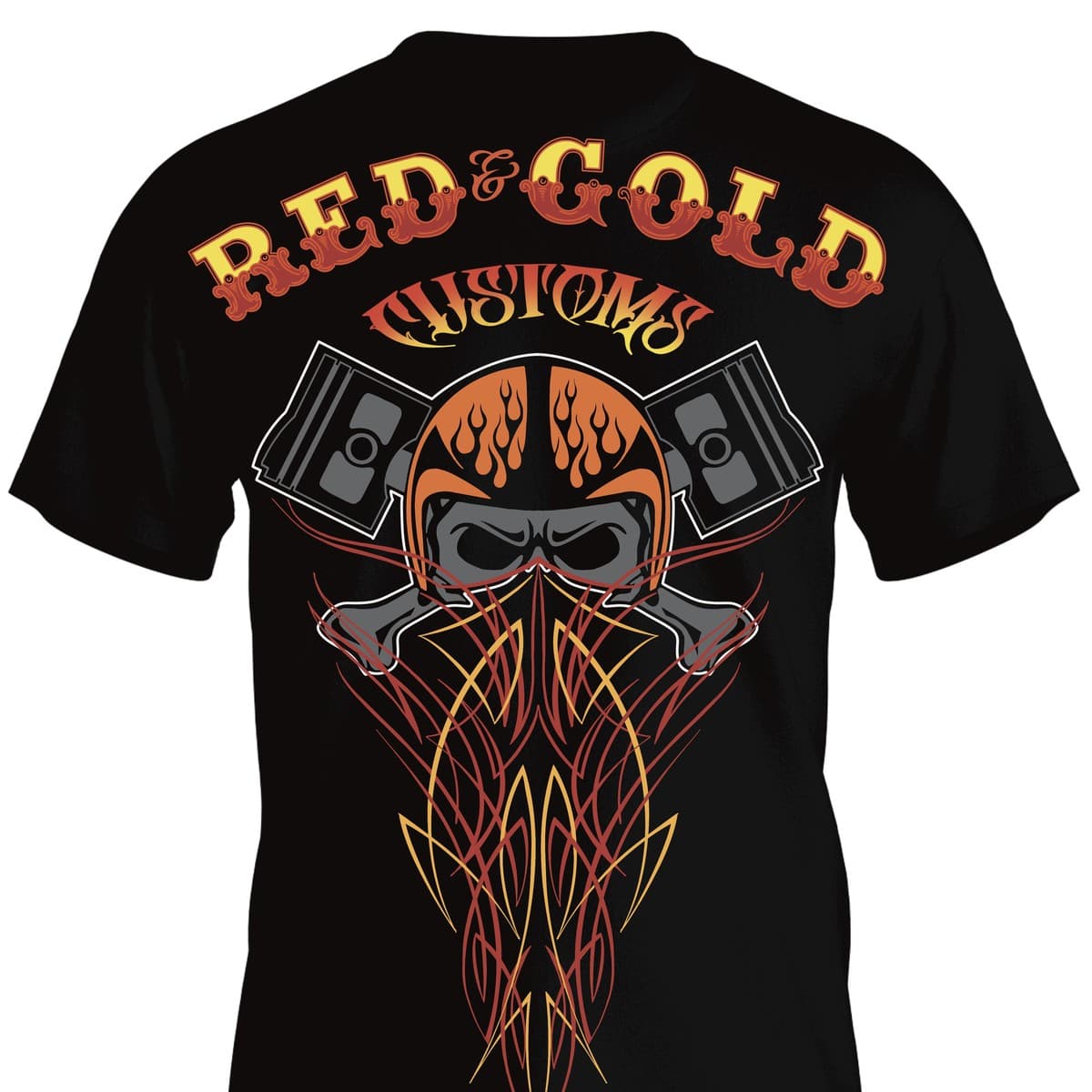 Red & Gold Customs t-shirt design